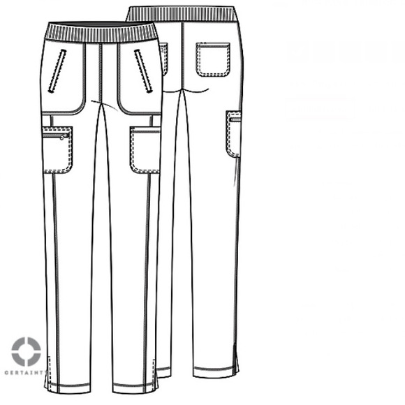 Infinity Petite Midrise Tapered Scrub Pant (Black) - Picture 5 of 5